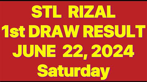 stl rizal result today 11am|STL RIZAL RESULT TODAY 1st DRAW RESULT JUNE 26, 2024 .
